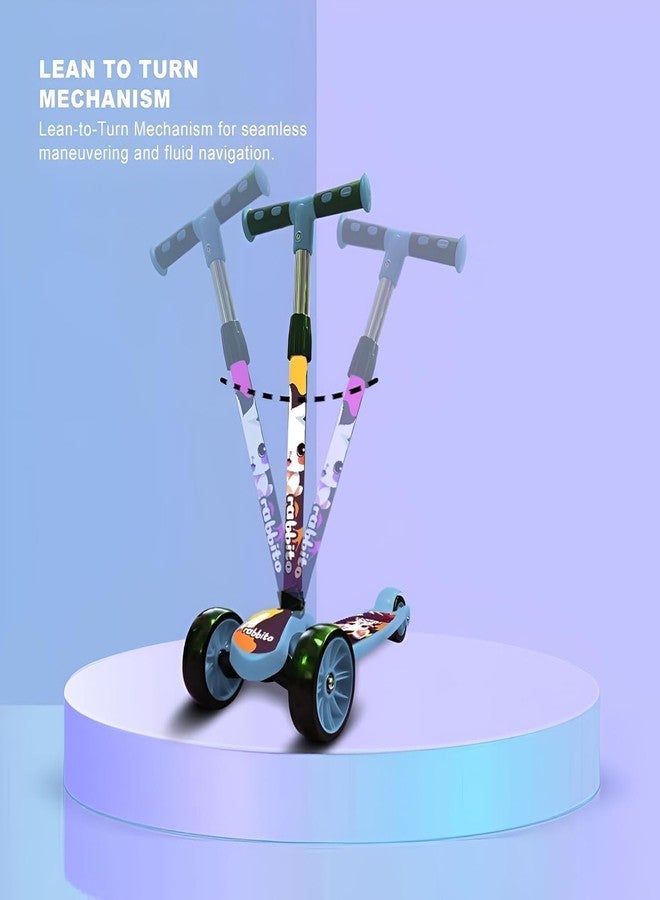 Lacossi Scooter for Kids - Kids Scooter, Skate Scooter, Runner Scooter, Kick Scooter for Kids, Boys, Girls Adjustable Height, Foldable & Weight Capacity 70 kgs with for Indoor and Outdoor (Blue) - Image 4